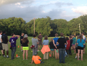 The Camp Community Gathers for a Game of Big Friz