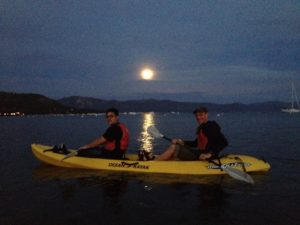 Kayaking Under the Full Moon